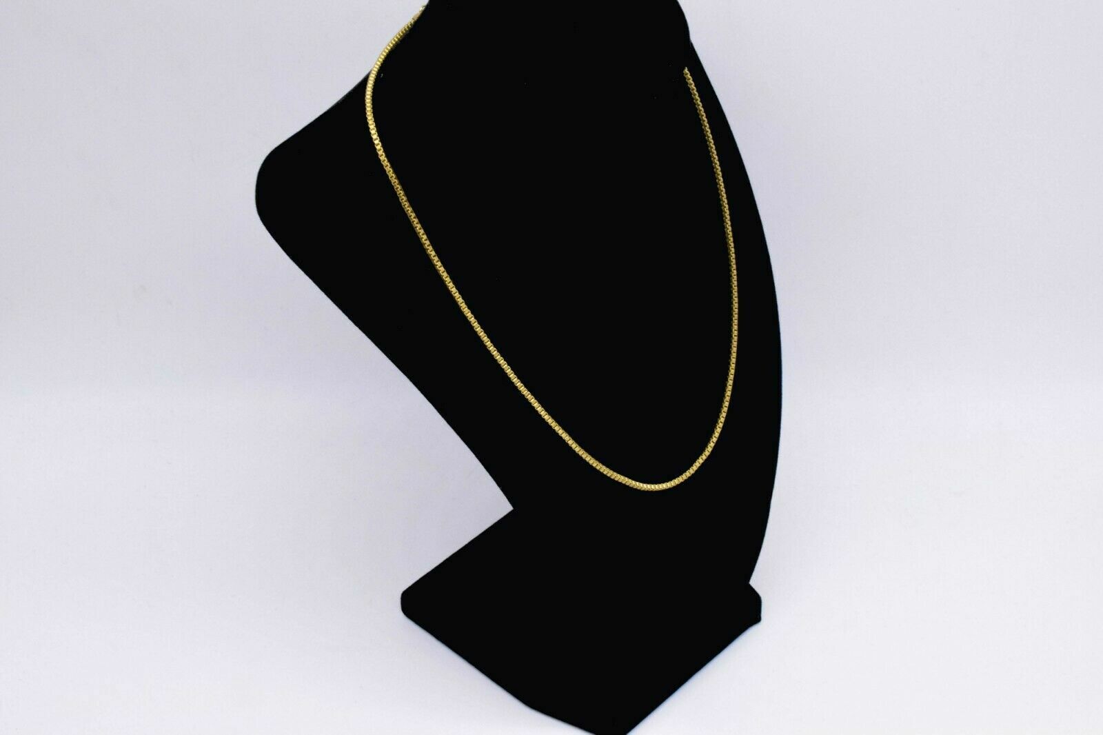 Raw Brass Box Chain 2 mm Venetian Chain Necklace 18″