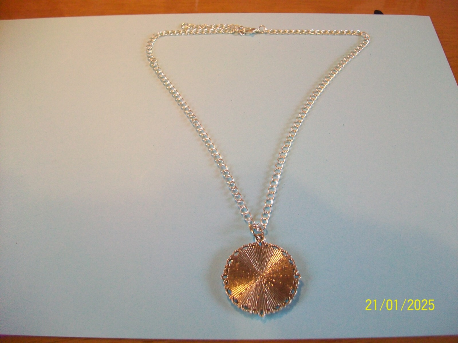BRITANNIA HALF PENNY – LIMITED EDITION SILVER CASED CURB NECKLACE – 1917 to 1936