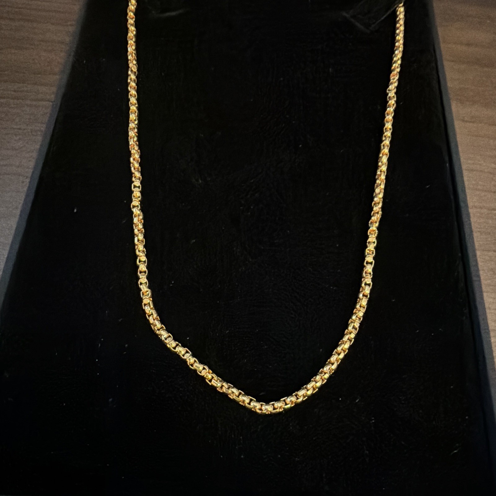 Yellow Gold Tone Rope Chain Necklace, Lobster Clasp, Metal, No Stone