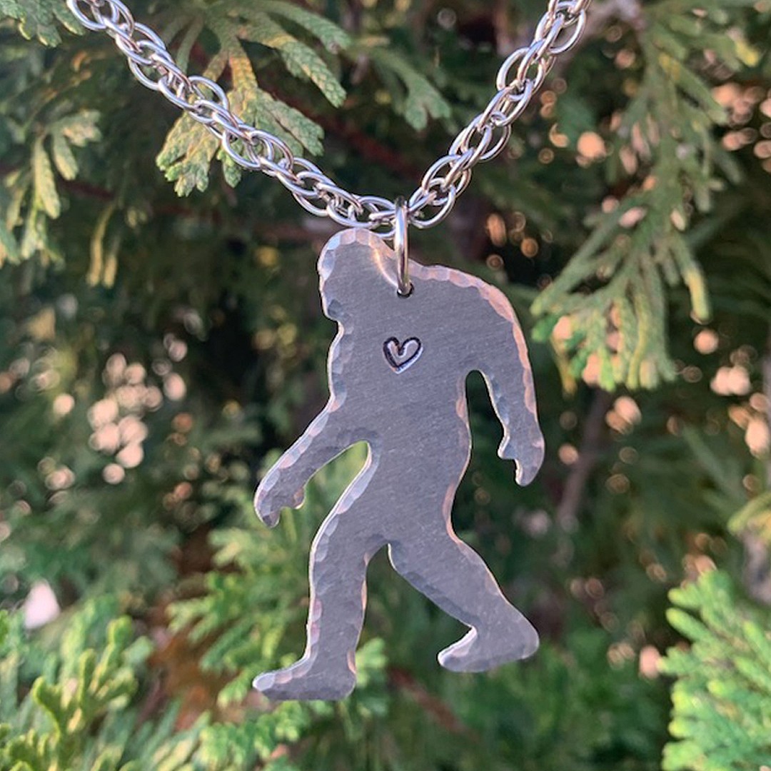 Whimsical Bigfoot Necklace , personalize, feminine or masculine style