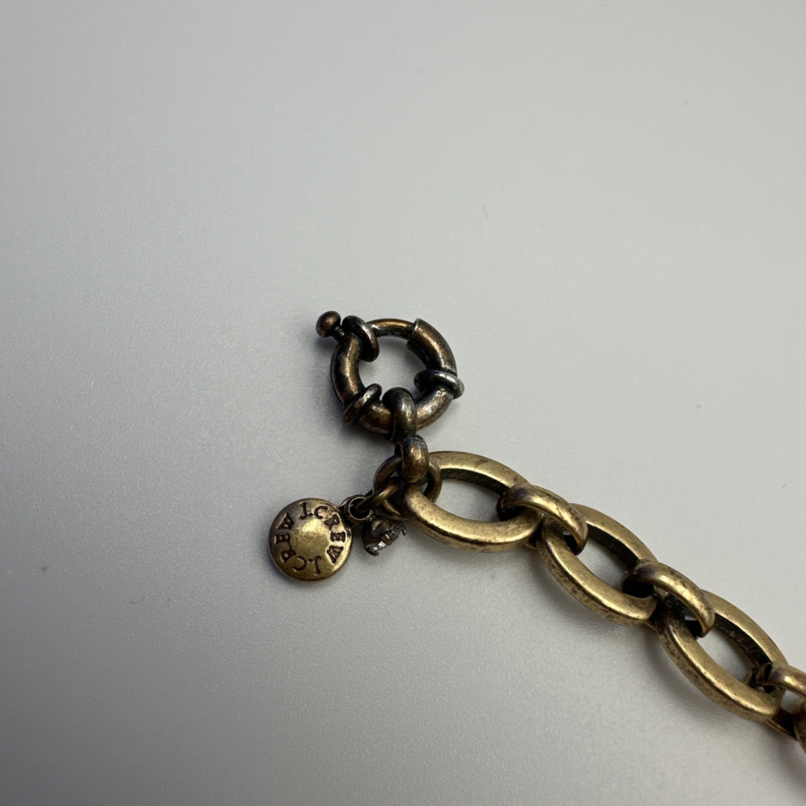 J.Crew Clear, Black, Yellow, And Gray Rhinestone Statement Women’s Necklace 19”