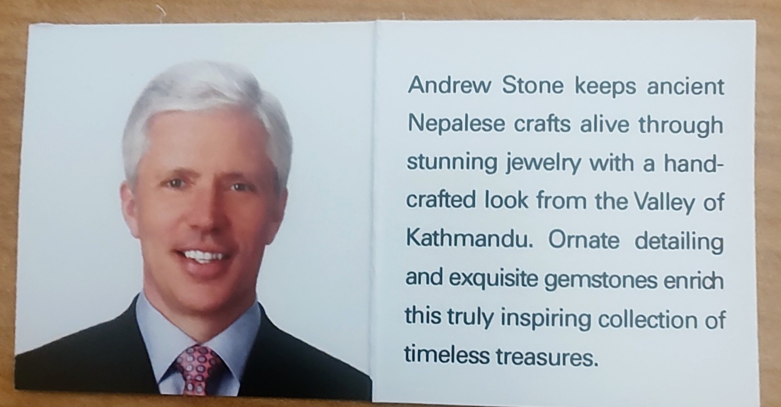Andrew Stone Nepal Gold Glass Bead Rope 20″ Necklace
