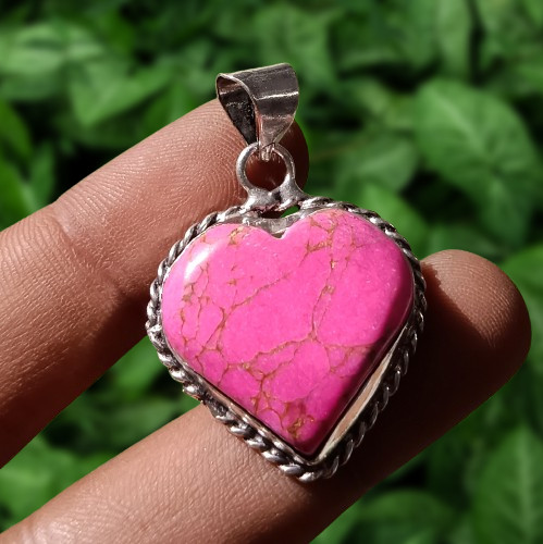 Buy Turquoise Gemstone Heart Pendant 925 Sterling Silver Plated Handmade Jewelry