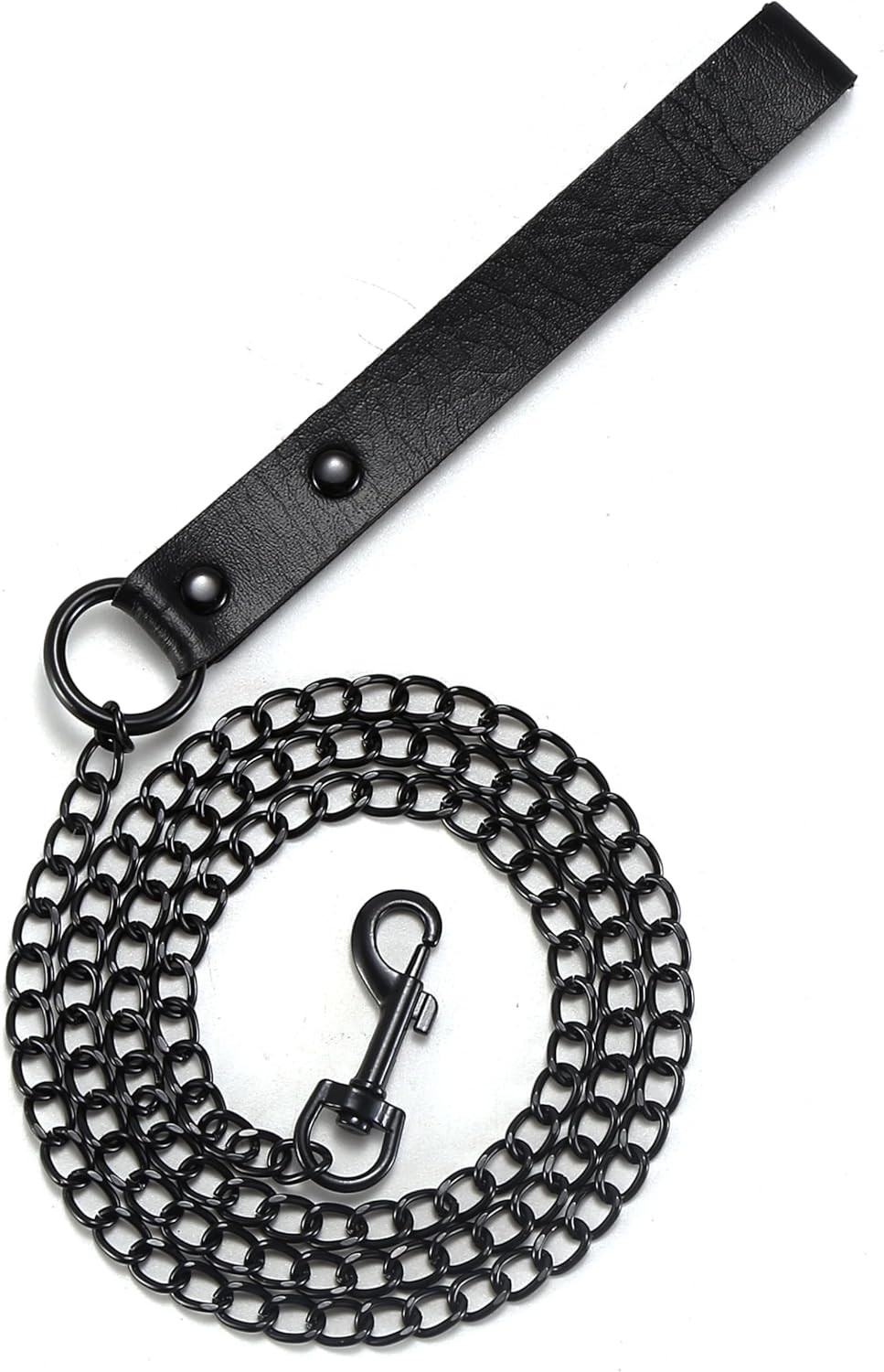 Black Heart Choker Collar for Women, PU Leather Goth Necklace Body Chain Set for