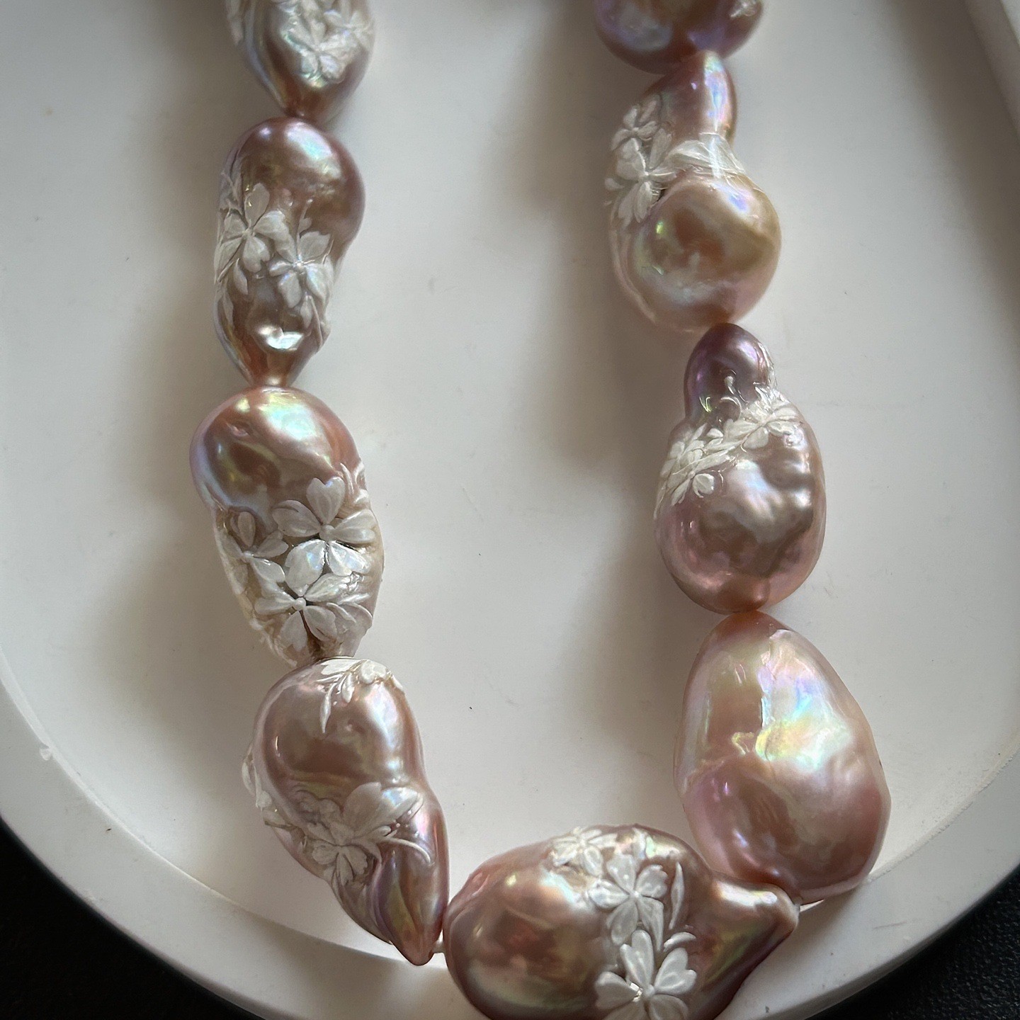 16-20″ Baroque Pearl Necklace Natural Freshwater Purple Pearl Handmade 9-10mm