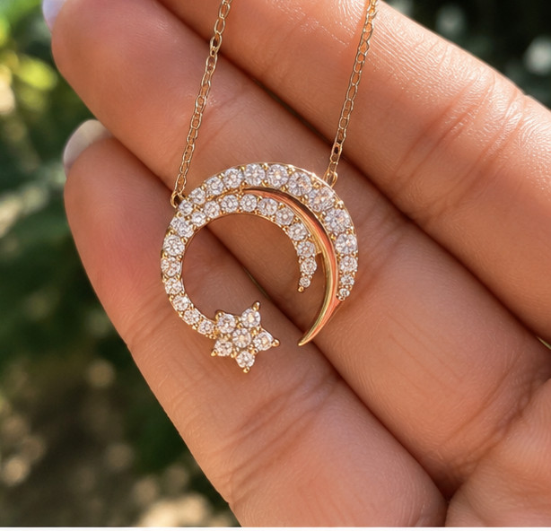 1.50ct Round Cut Simulated Diamond Women Stunning Pendant 14k Yellow Gold Plated