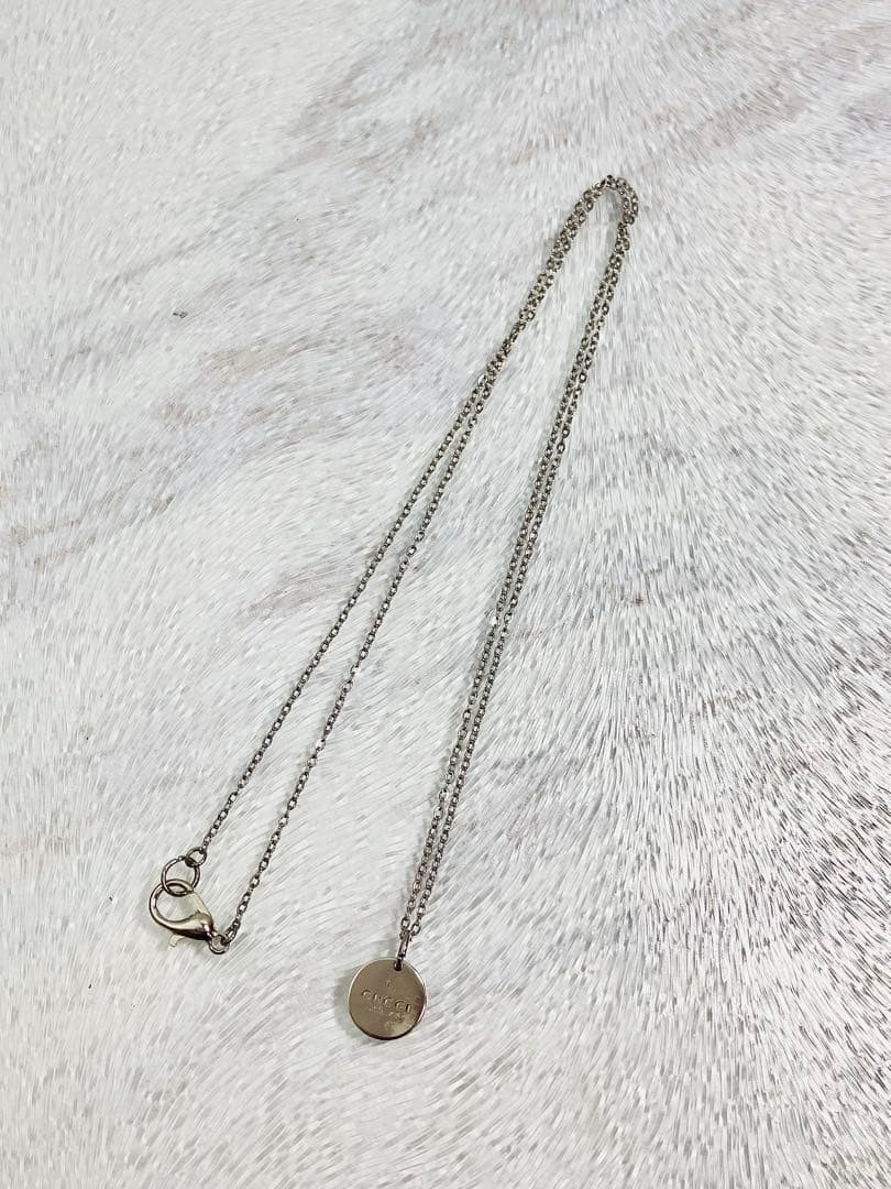 Excellent GUCCI Pendant Top, 925 Sterling Silver + Aftermarket Thin Chain,