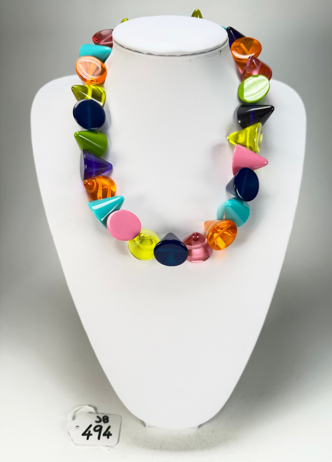 Jackie Brazil “KL Kones” Transparent Paris Mix Large Cones Necklace ( N2896)