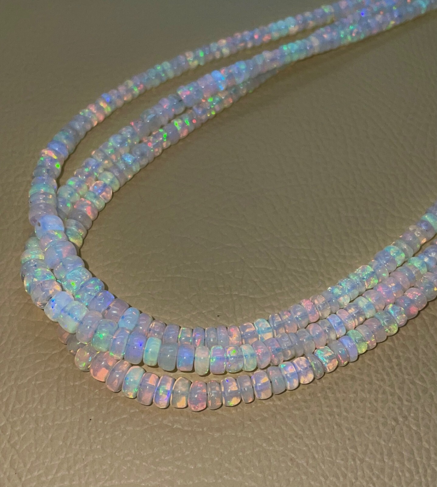 AAA-Natural Ethiopian Opal Faceted Roundel shape Beads Gemstone ,Top quality