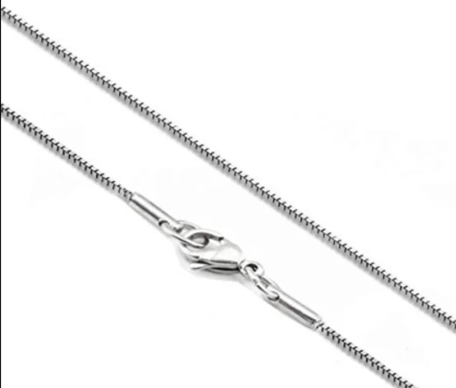 STAINLESS STEEL 1 mm BOX CHAIN 18 inch