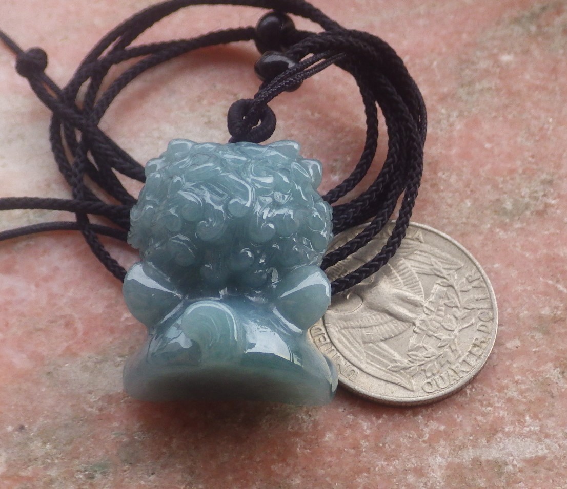 Video Certified Natural A Jade jadeite Pendant Cartoon Dragon Coin 龙 130107 VS