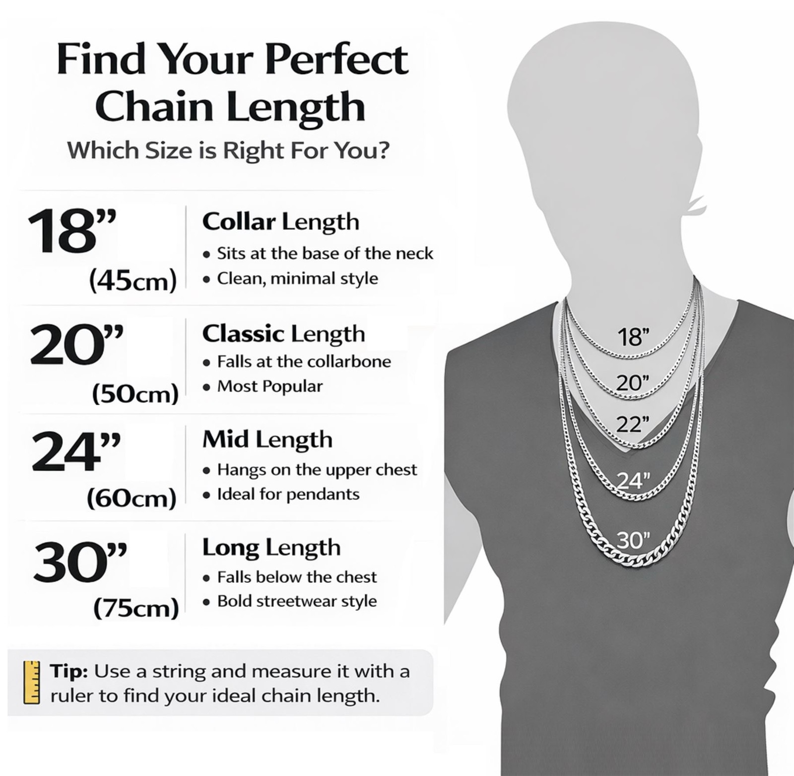 GOLD 316L STAINLESS STEEL 5MM WIDE 24″ / 60CM LONG TWISTED ROPE CHAIN NECKLACE