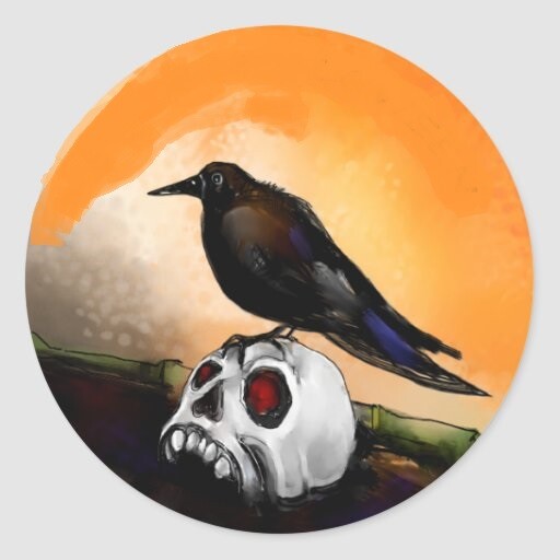 DEATH SKULL OCCULT BLACK CROW RAVEN pendant Sterling 925 Silver 18″ necklace SUN