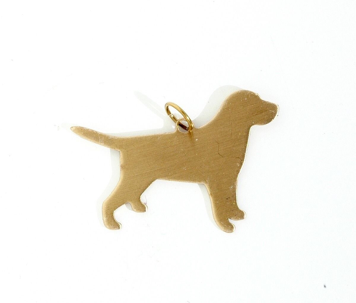 Brass Labrador Lab Dog Stamp Blank Tags for DIY Engraving HandStamping, 2 Counts