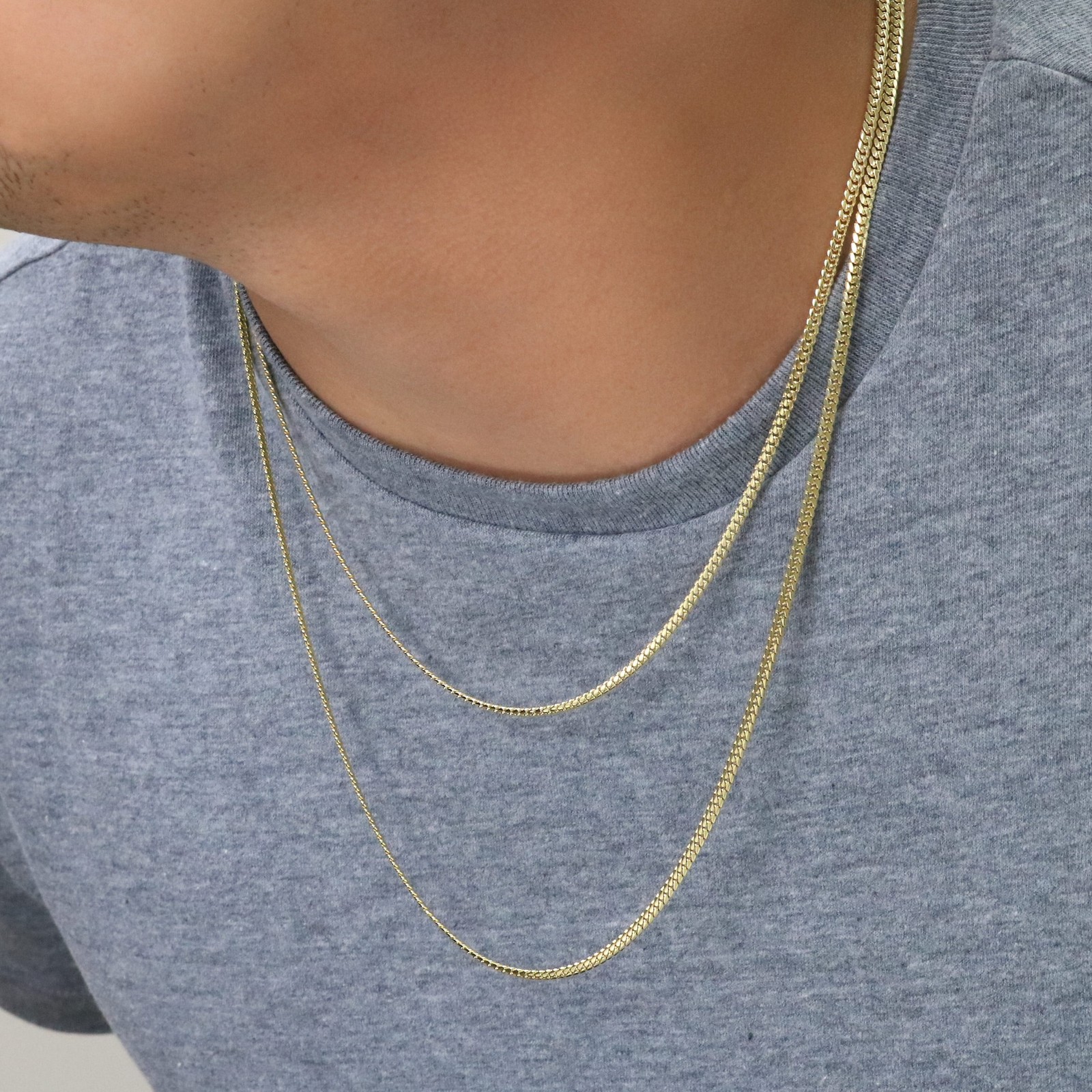 10K Yellow Gold Solid 2.7mm Miami Cuban Link Chain Necklace Lobster Clasp 20″