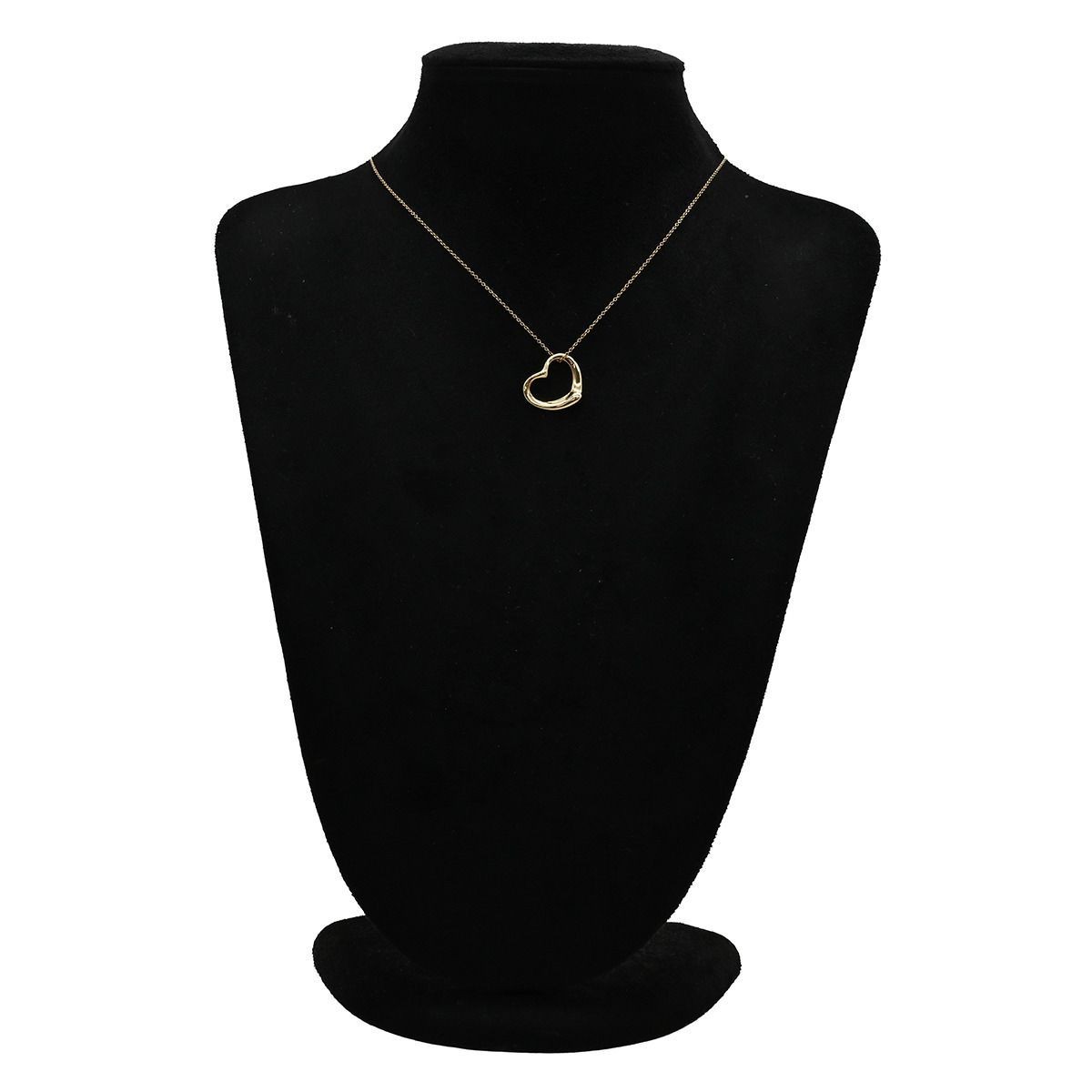 Tiffany & Co Necklace Open Heart Pendant Gold Tone ONE SIZE Used