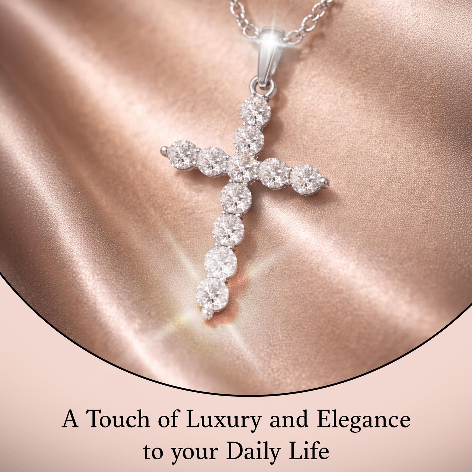 ** NEW Lab Grown Diamond Cross Pendant Necklace | 0.50 CTW | G-H SI | 20″ Chain