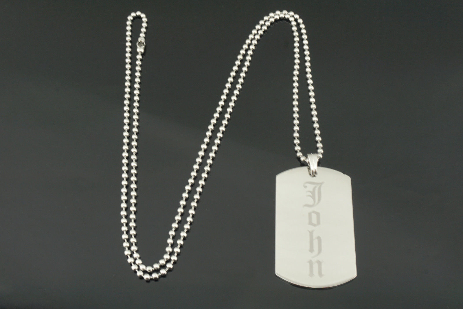 Custom Engraved Stainless Steel Personalized Dog Tag Necklace Free Engraving