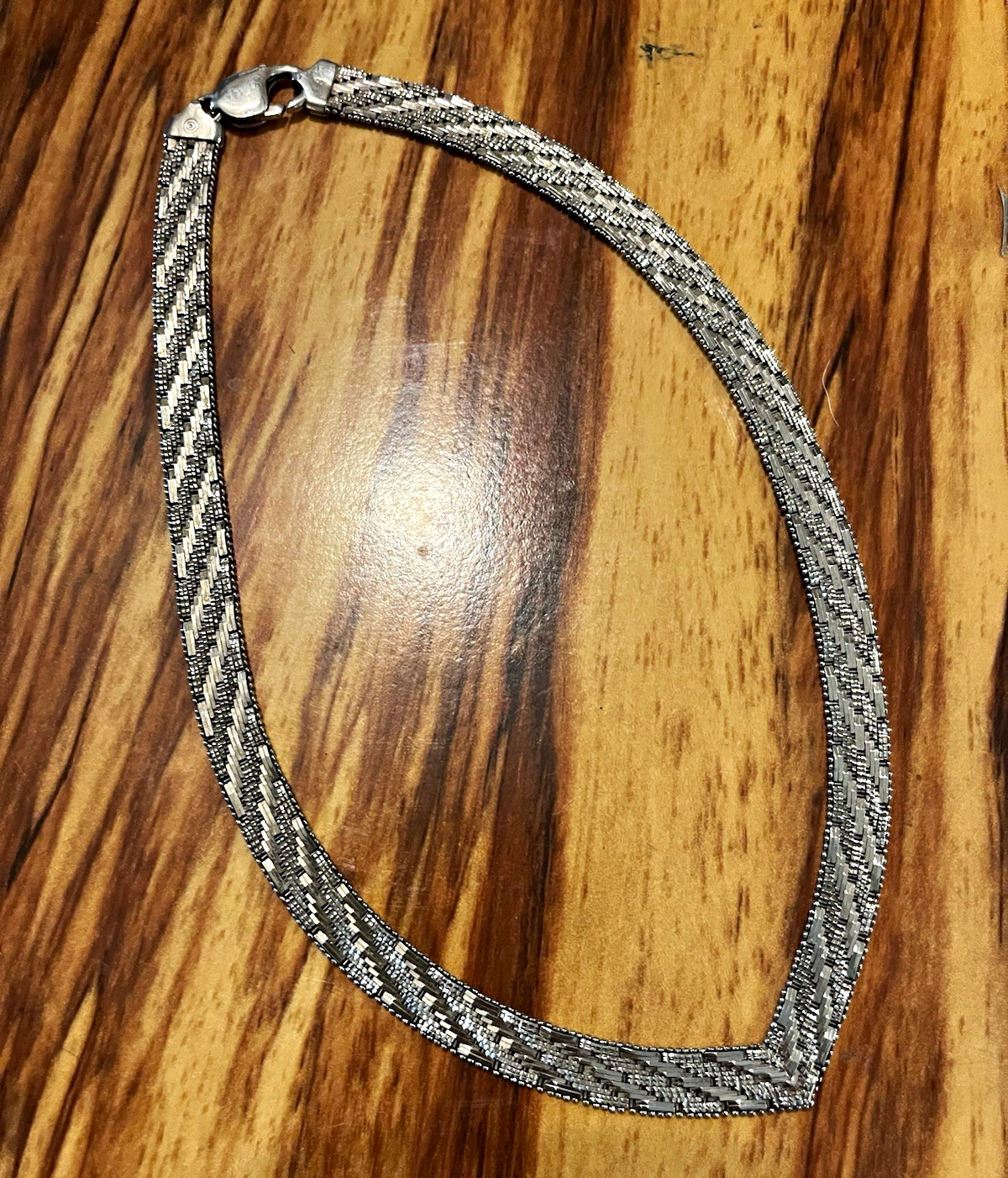 Sterling Silver Chain Necklace, Metal, Lobster Clasp Closure. 925 Italy
