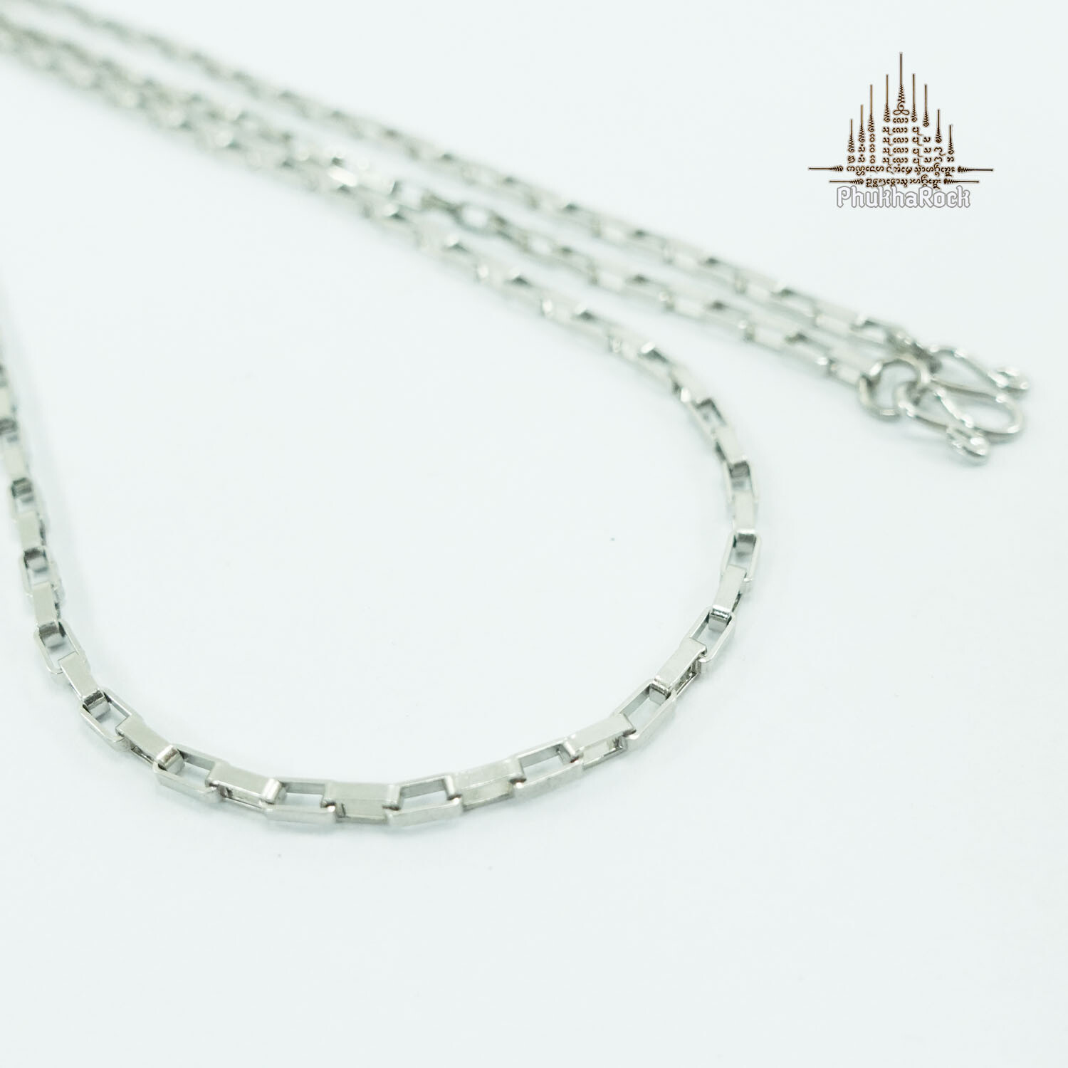 C29 Stainless Steel Rolo box Chain Necklace for phra thai amulet pendant