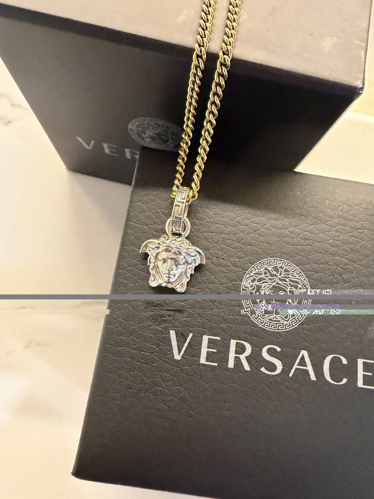 Versace Medusa Pendant Necklace – Silver And Gold
