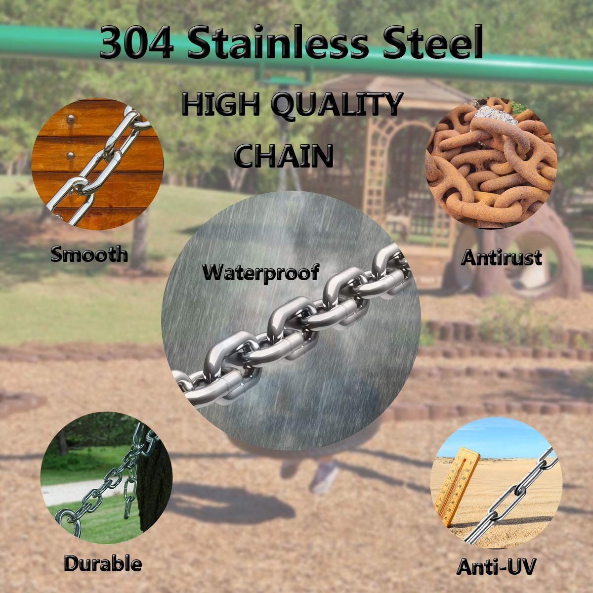Versatile 6.5ft Heavy Duty Chain 5/16in – Ideal for Towing, Lifting, and Hanging