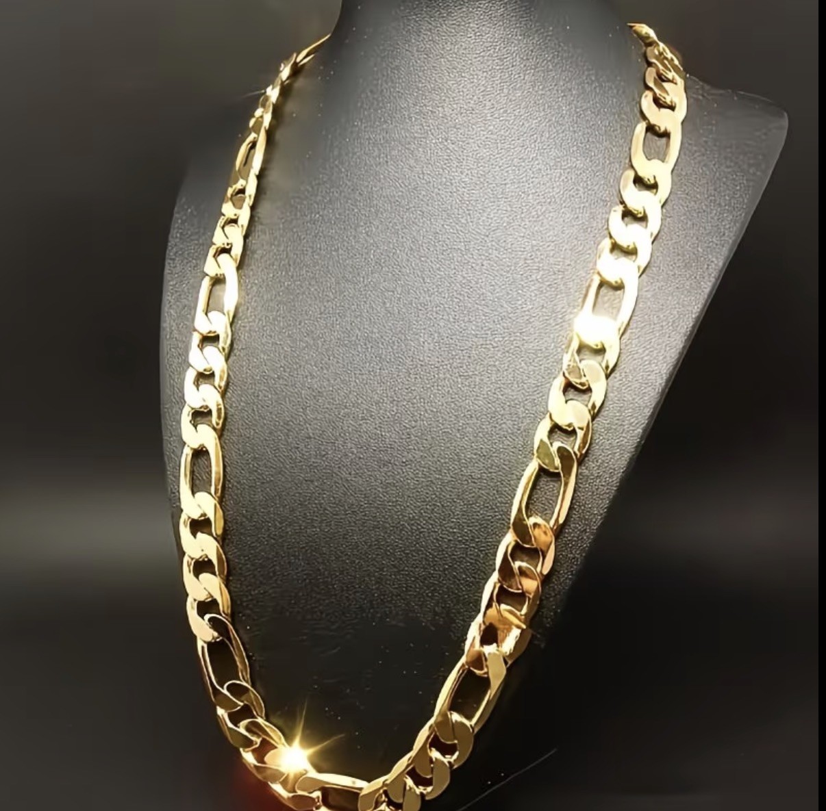 30 inch Gold Plated Stainless Steel Chain 7-8mm Wide Necklace