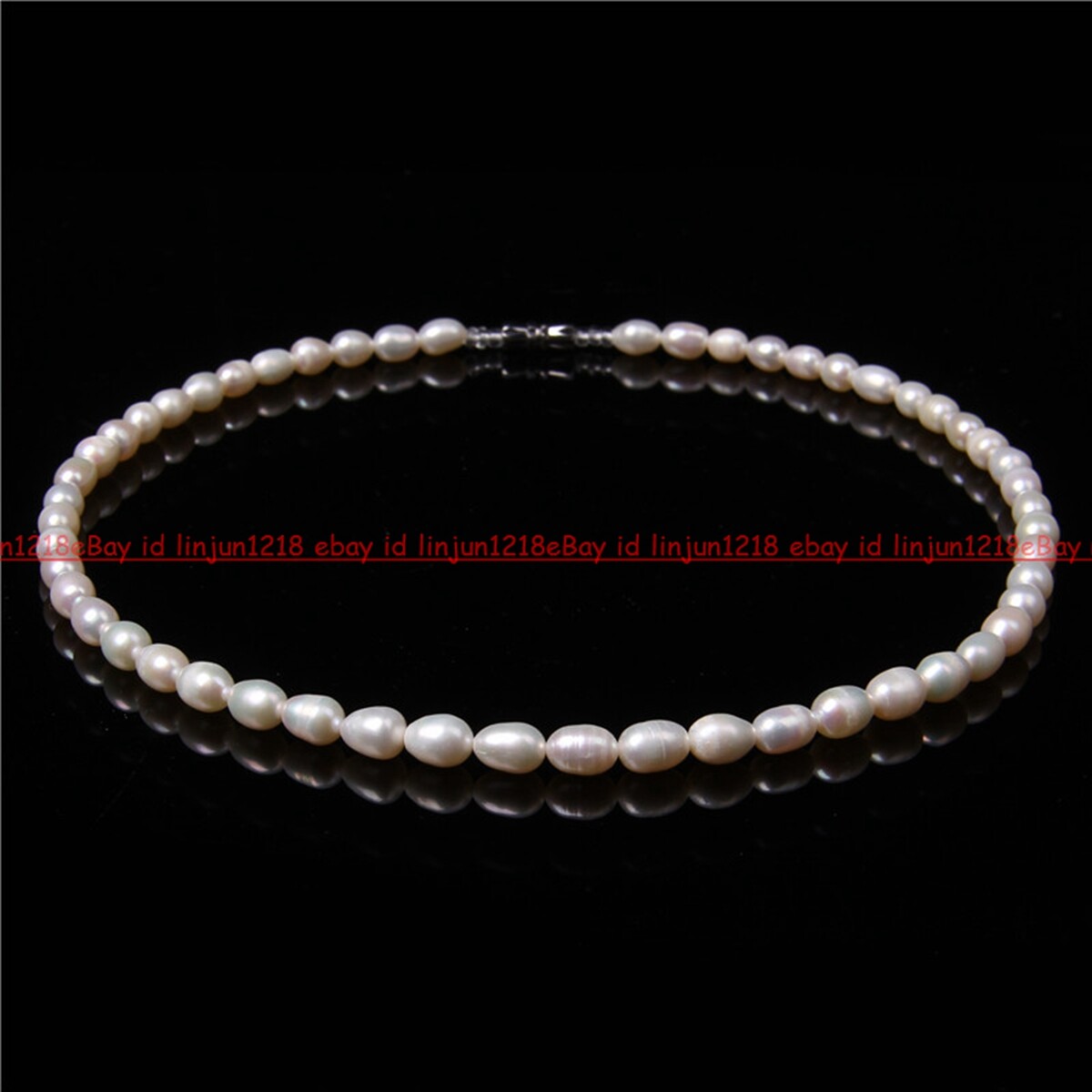 Natural 6-7mm White Pink Purple Freshwater Cultured Pearl Necklace 18in