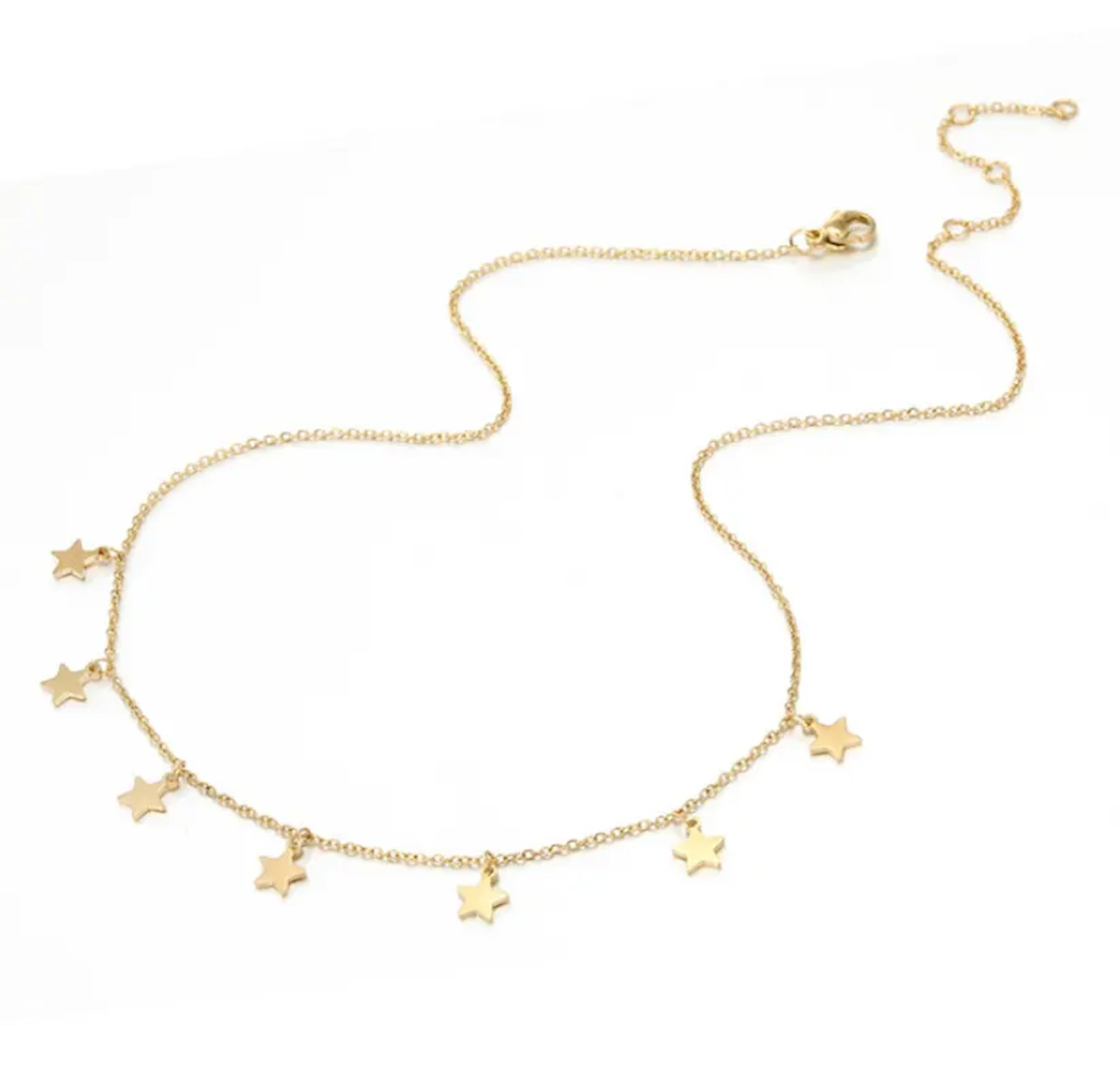 Women’s Chocker Necklace 18k Gold Filled Stainless Steel Star Chocker #4
