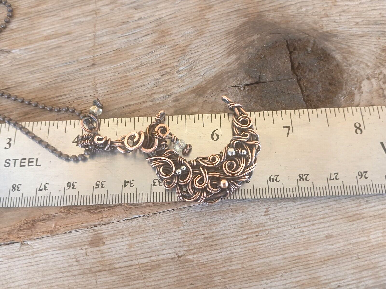 Mystical Crescent Moon Necklace 20″ Chain~ Womanhood, Intuitiveness, Empowerment
