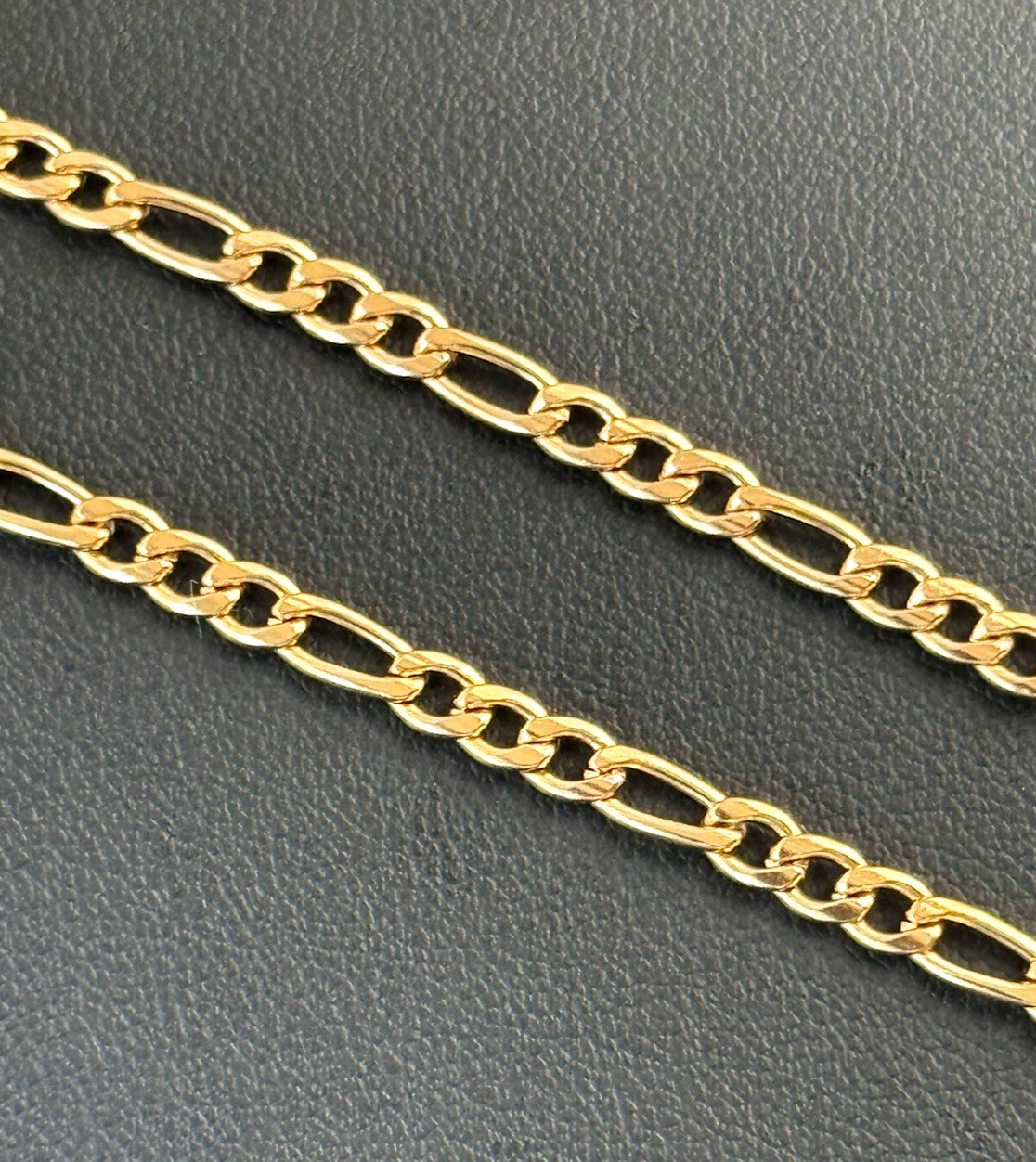 Bold Iced Lion Head Pendant Figaro Chain 24” Gold Tone Men’s Statement Necklace