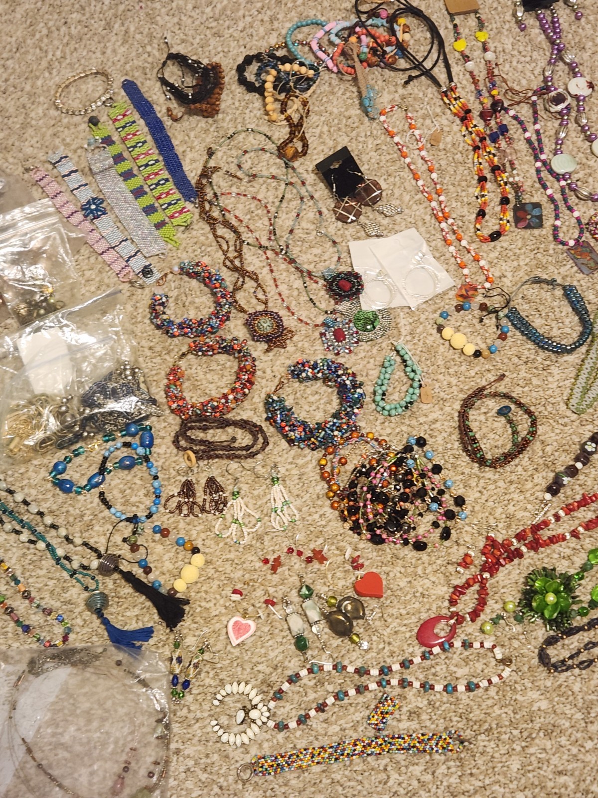 Bracelet Earring Necklace Closeout 5# Lot Beaded Chain Artisan/Store Stone Glass