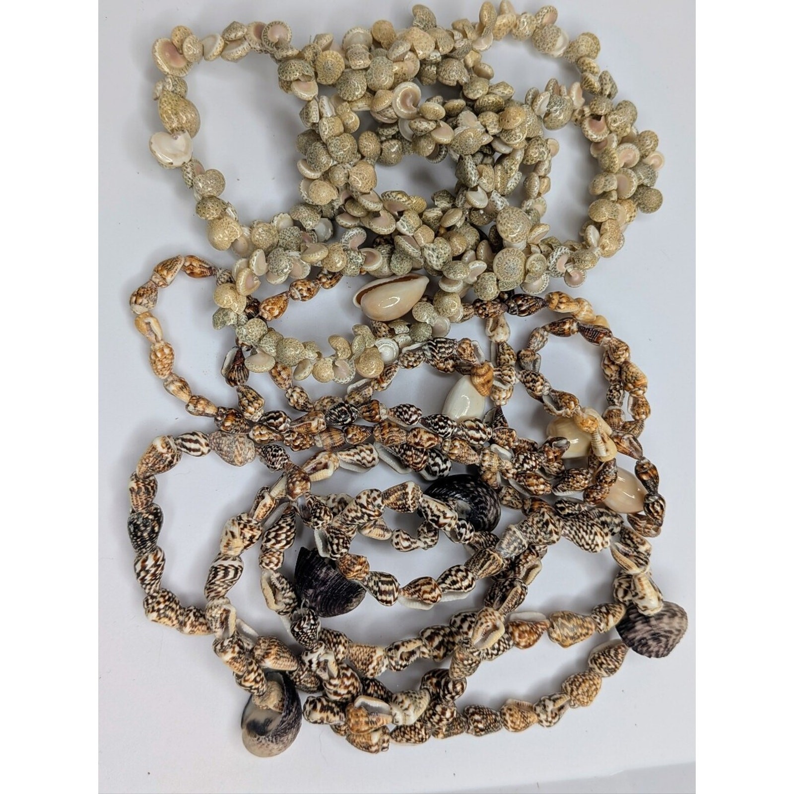 Necklaces Lot Boho Abalone Beach Cowrie Conch Shells Flower Layered Statement 7