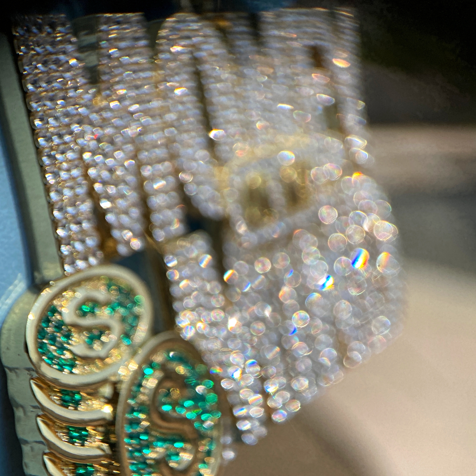 14K Gold Plated Huge Money on My Mind Jumbo Hip Hop Pendant Iced Simulated CZ