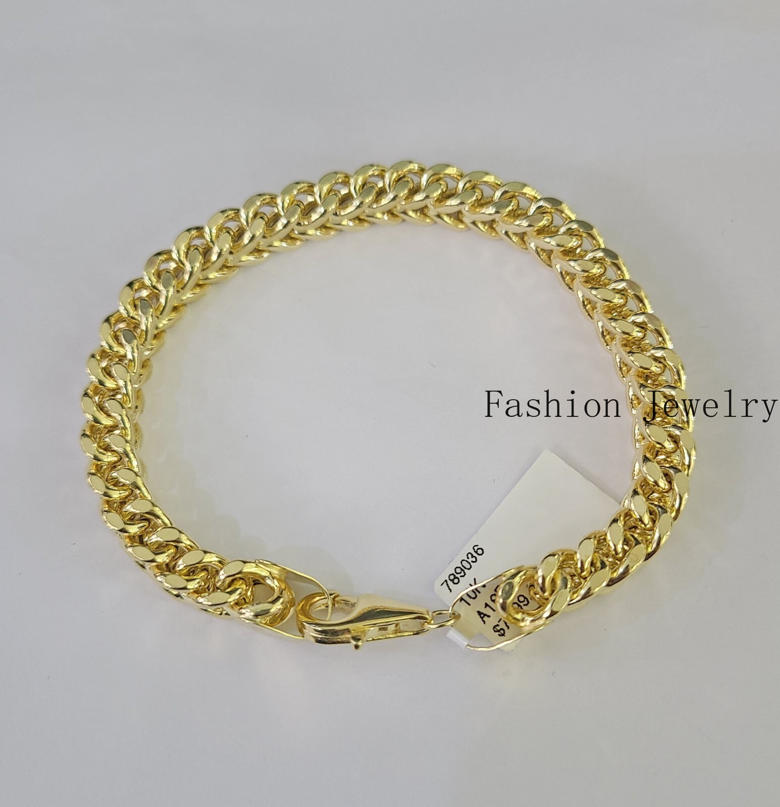 10k Franco Bracelet 8mm 8″ Inch Yellow Gold Men Women Link Real 10kt