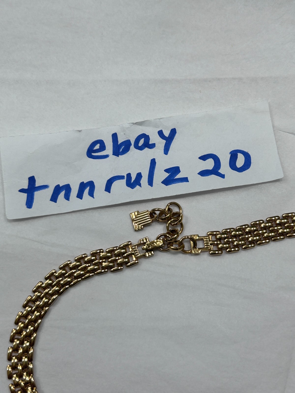 Vintage LANVIN Germany Silver Gold Couture Chain Collar Necklace