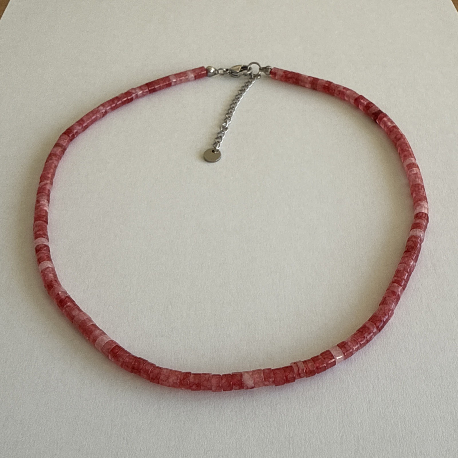 Women’s men’s natural stone stainless steel handmade fashion strong necklace her