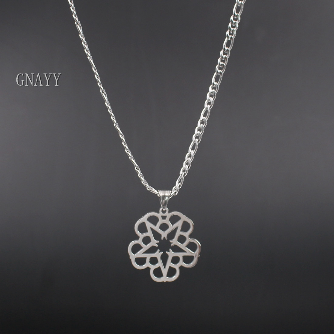 GNAYY Black Veil Brides America Rock Band BVB Letter Pendant Necklace Silver 24′