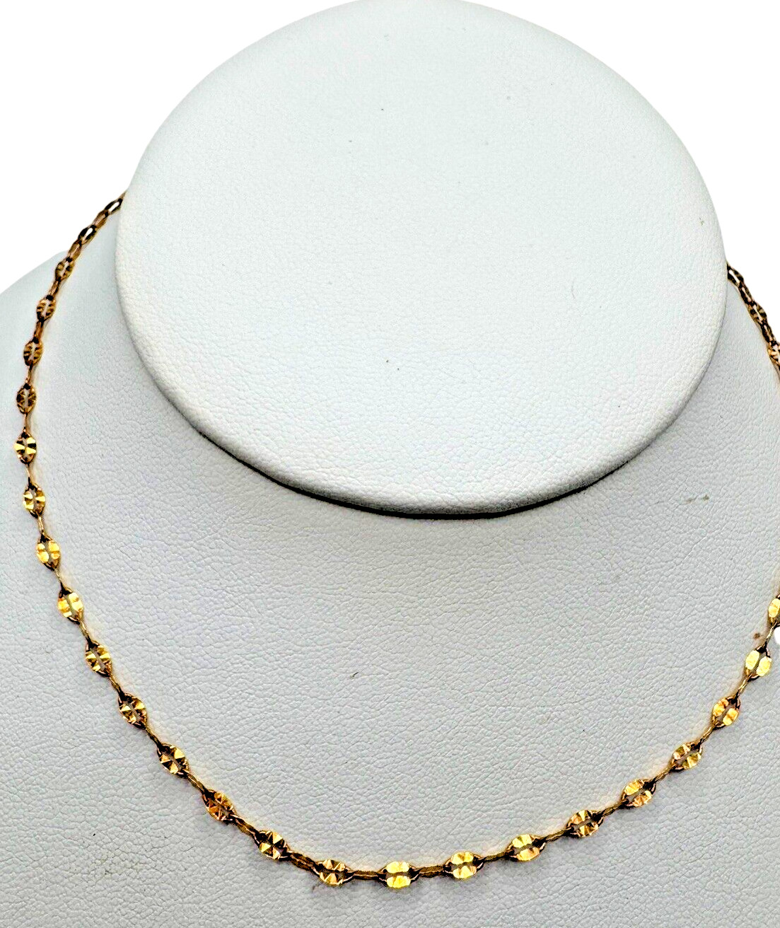 925 sterling silver Italy Diamond Cut Sparkle Vermeil Chain 18”signed Lirm