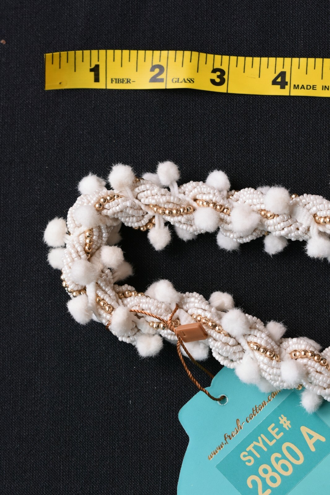 AnastaSea WHITE AND GOLD BEADED NECKLACE 2860A NWT