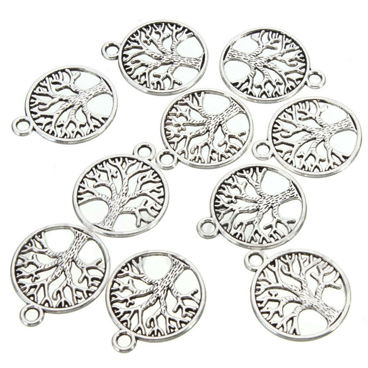 50PCS 20mm Tibetan ‘Tree of Life Circle’ Charms Pendants For DIY Jewelry Finding