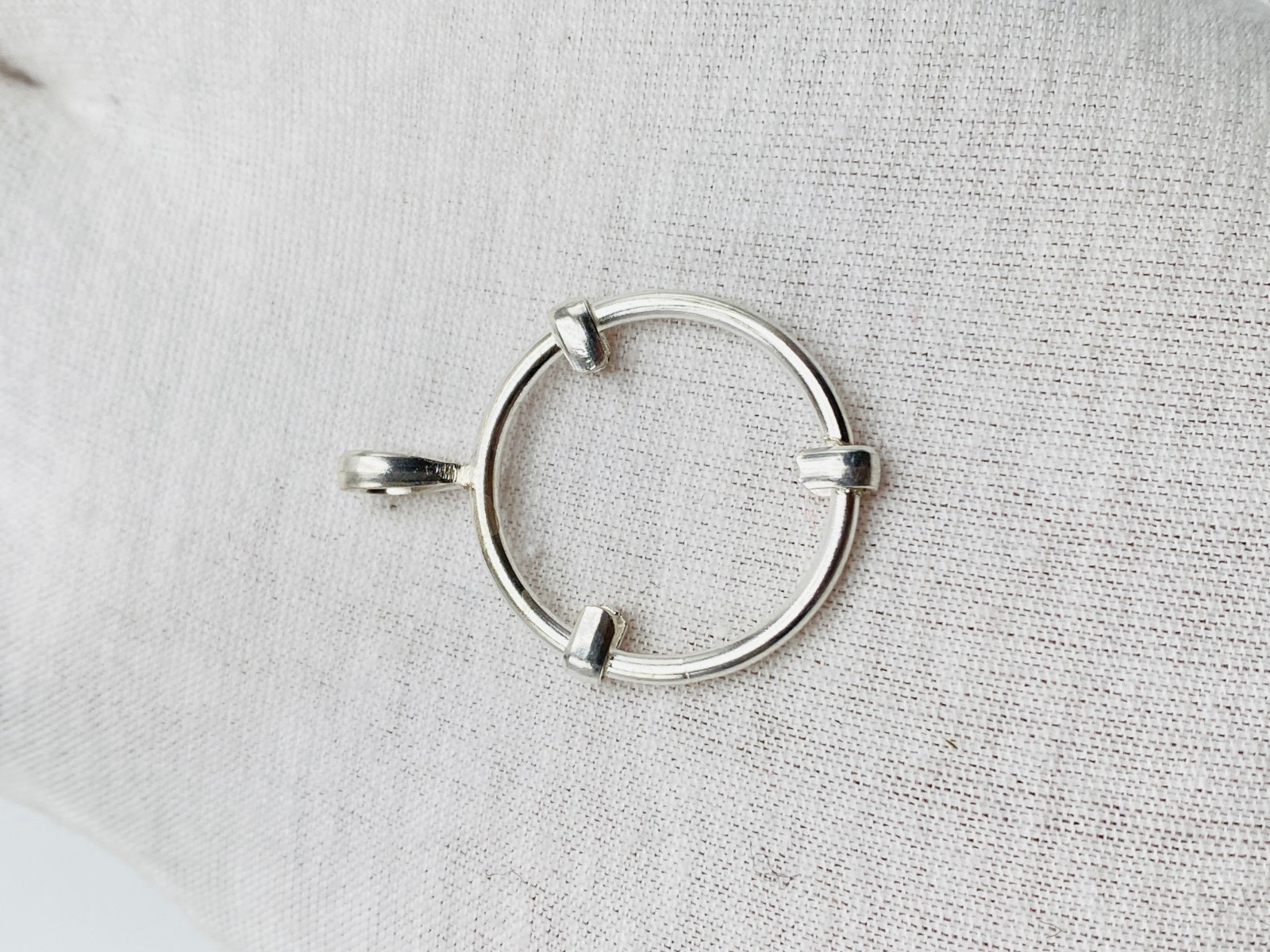925 Solid Sterling Silver Round Pendant Blank Bezel Holder Coin Handmade