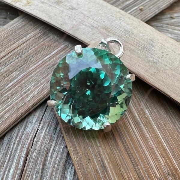 Certified 25.90 Ct Natural Paraiba Tourmaline Loose Gemstone Pendant 925 Silver