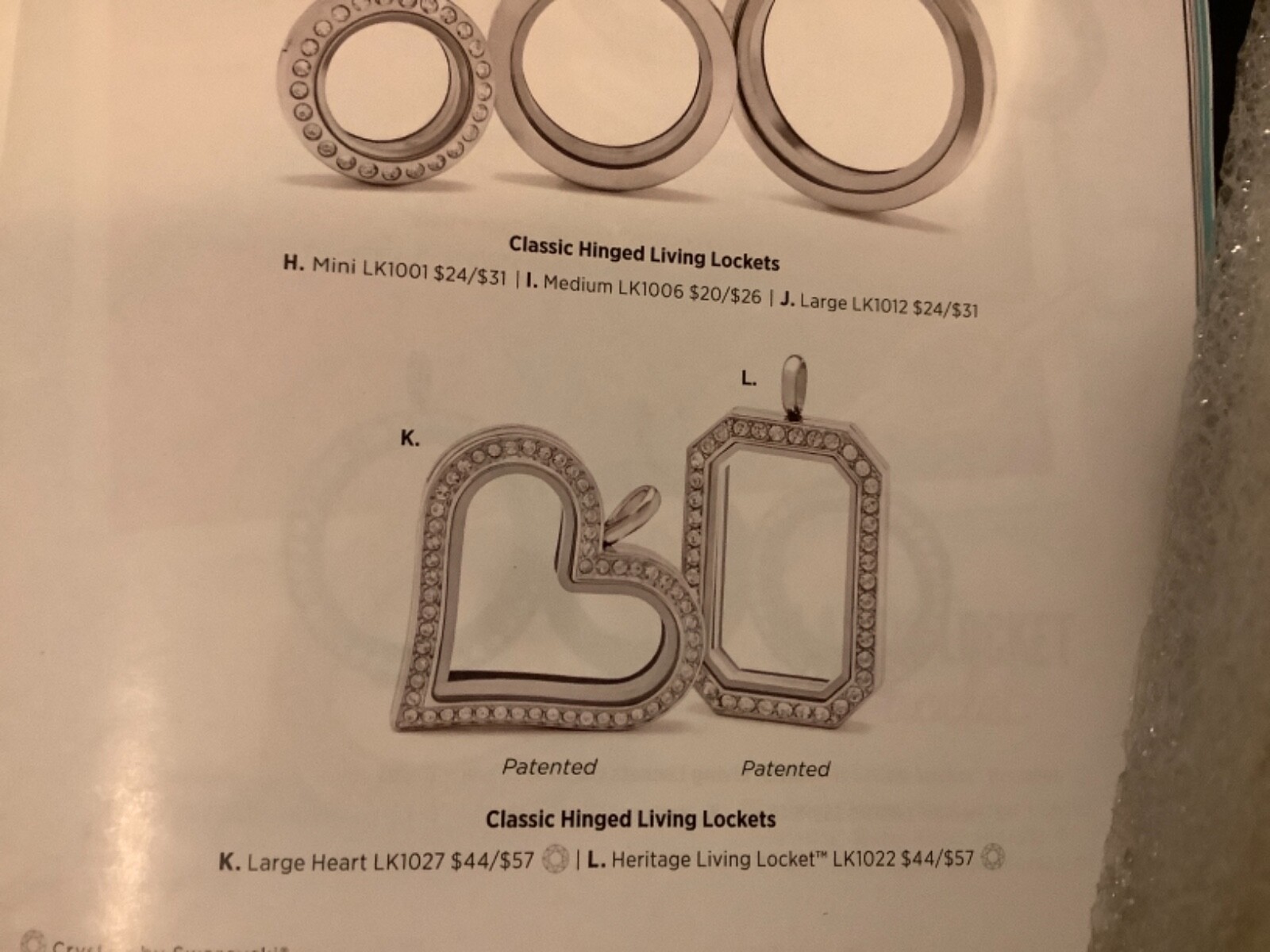 Origami Owl Classic Hinged Lockets Varies Sizes and Shapes