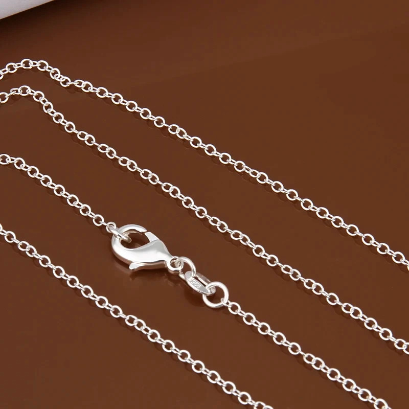 1 mm rolo 18 inch Rolo Chain, 925 Sterling Silver with lobster clasp