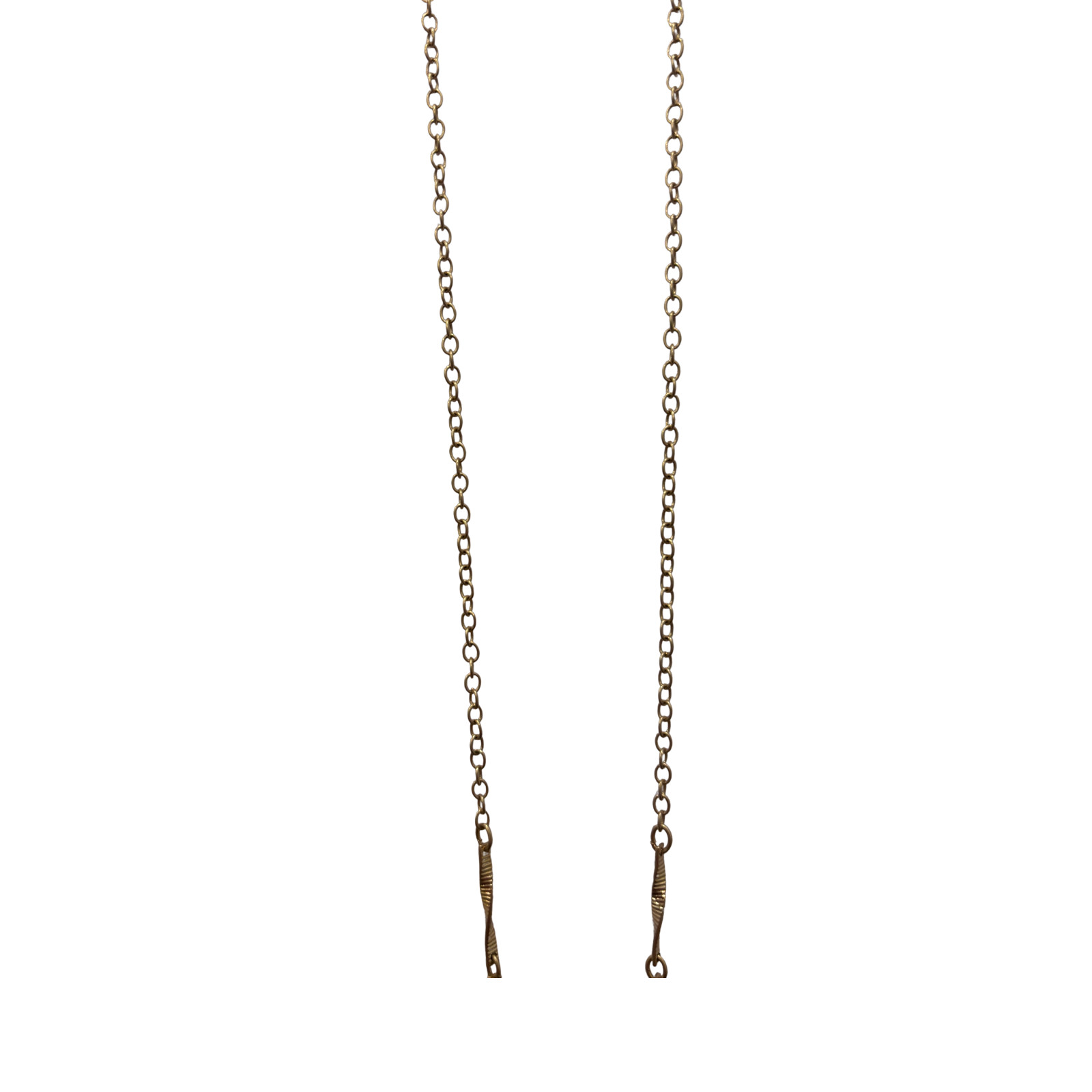 Gold Tone Chain Necklace White Faux Leather Fan Half Moon Pendant Boho NWT