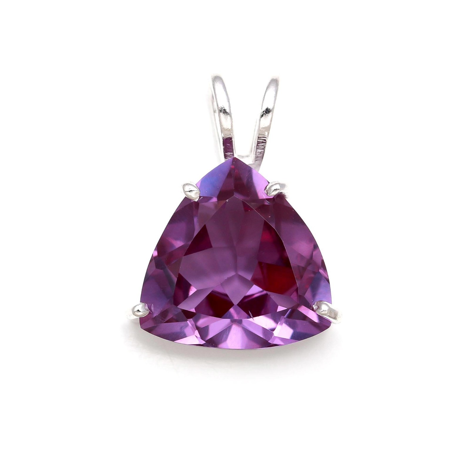 Color Changing alexandrite Trillion Pendant 925 Sterling Silver Handmade Jewelry
