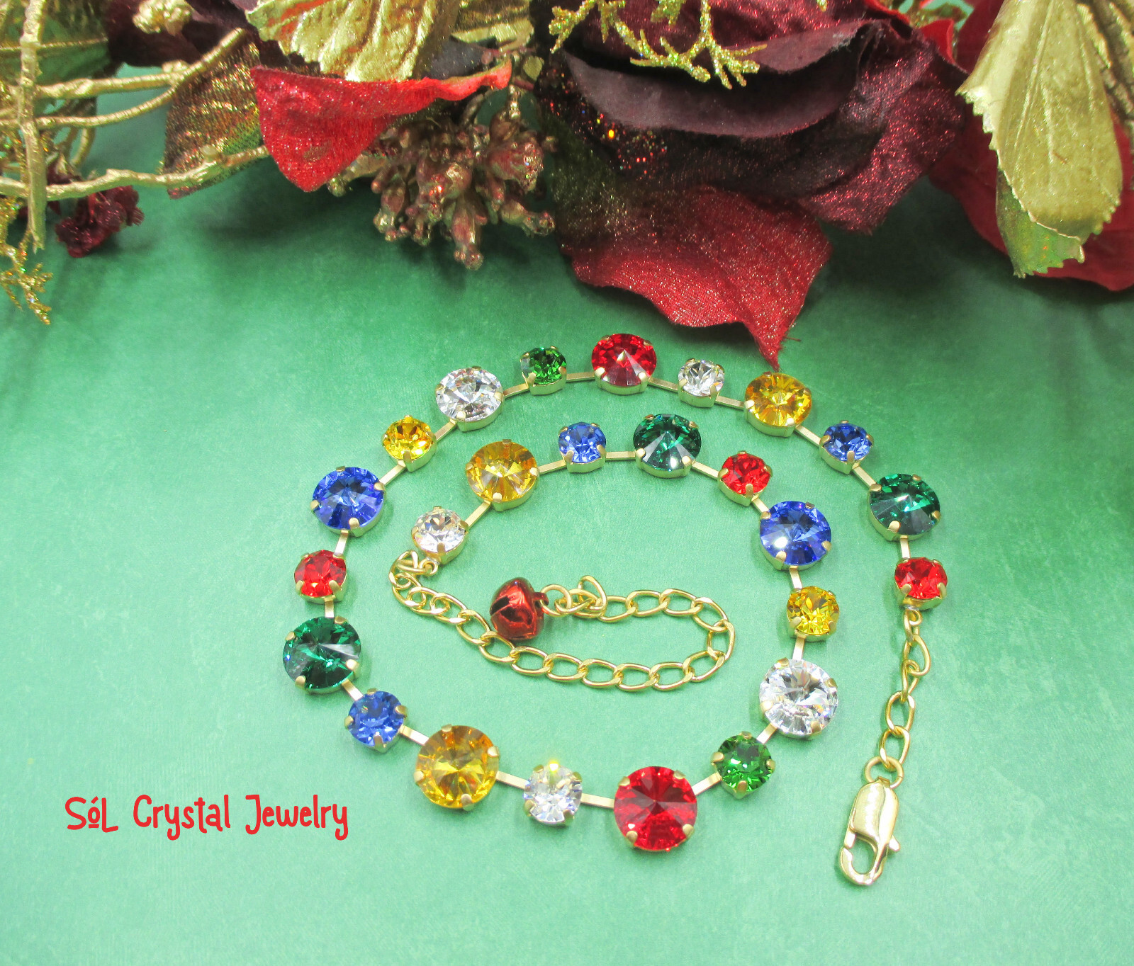 Christmas Tree Lights Holiday Necklace, Christmas Necklace, Not Sakika-Better!