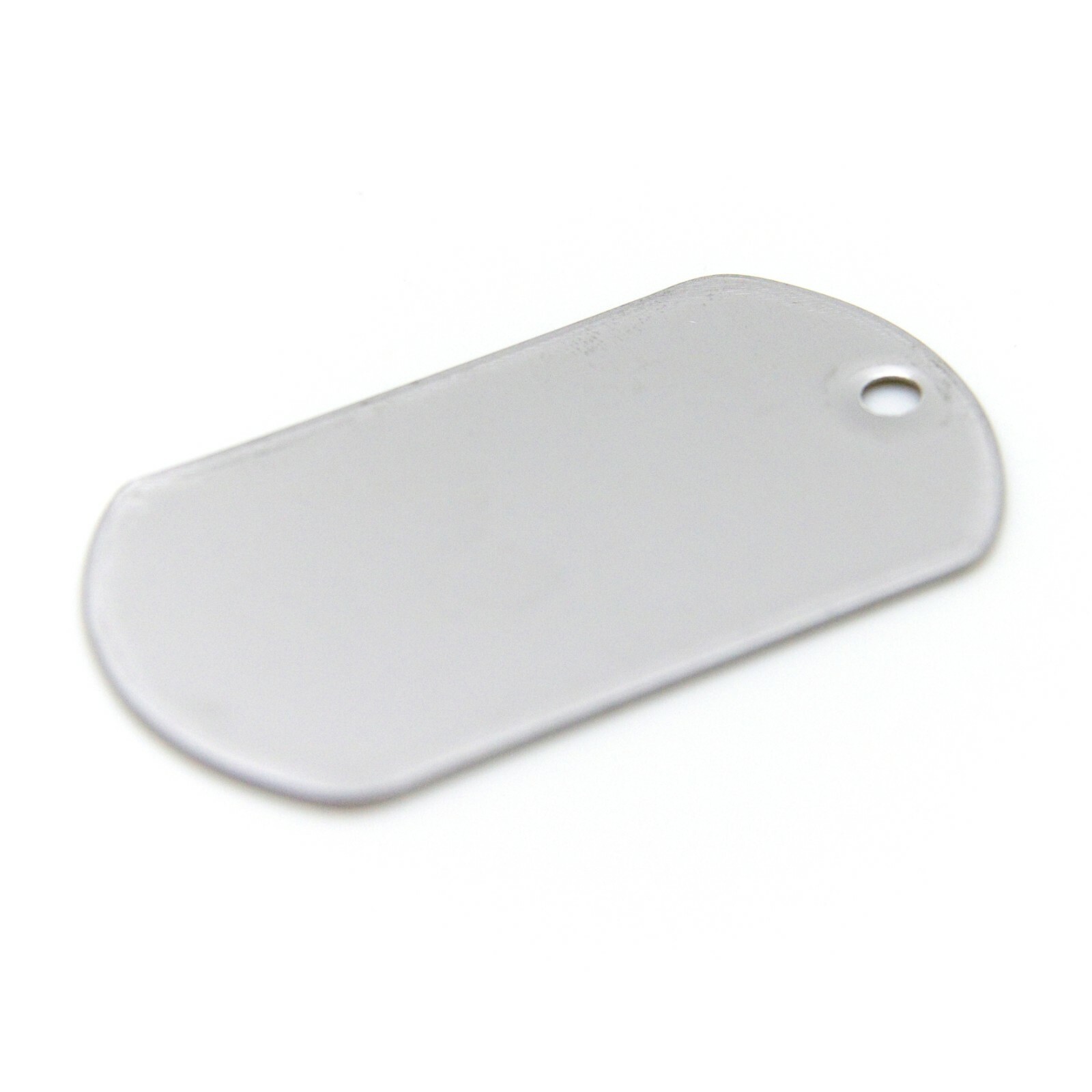 LOT 100 BLANK STAINLESS STEEL DOG TAG SHINY/MATTE WITH 100 24″ S/S NECKLACES