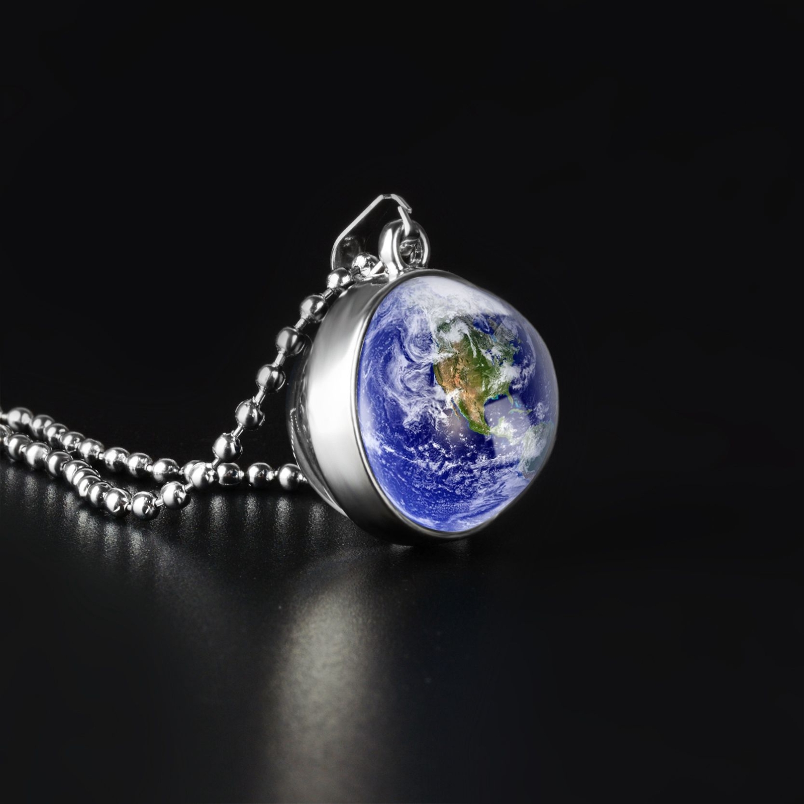 Ball Shape Pattern Pendant Necklaces Women Fashion Jewelry Craft Making Necklace